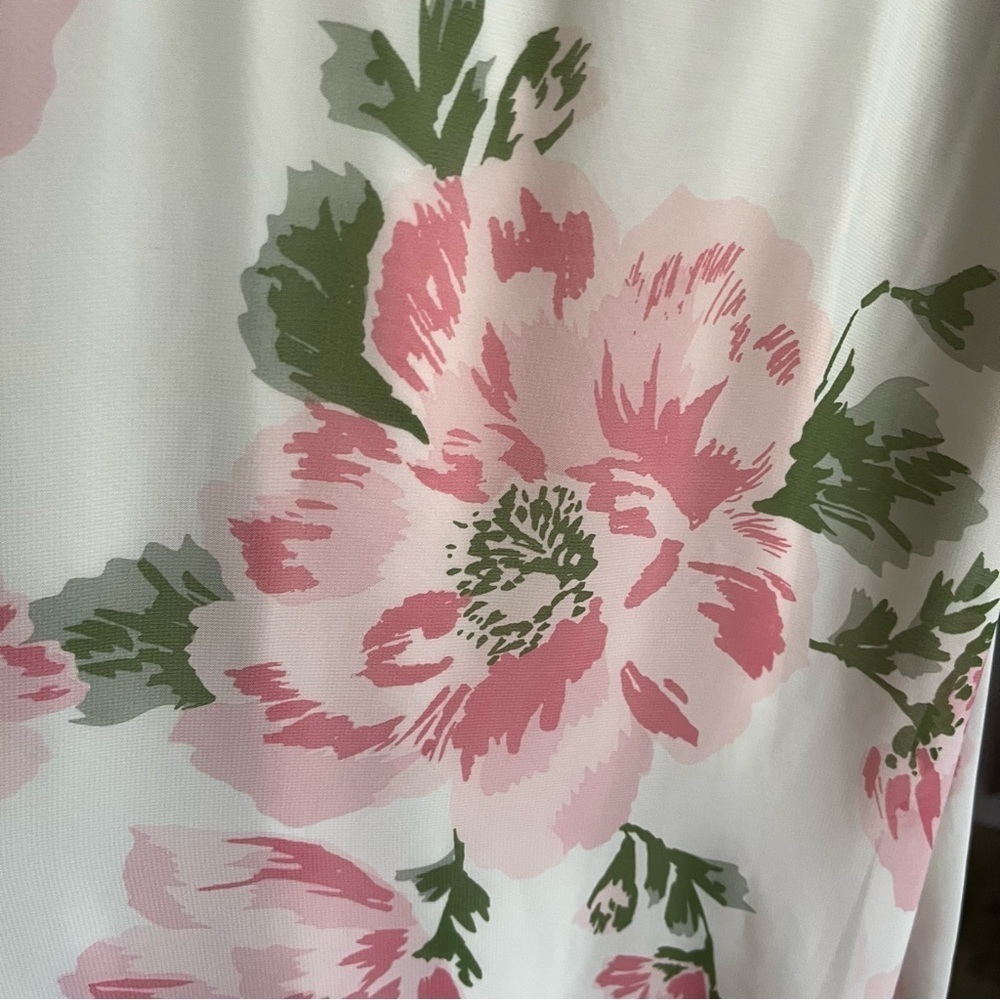 Stella Luce Juniors Floral Maxi Dress Half Lined Semi Sheer Overlay XL - Picture 4 of 10